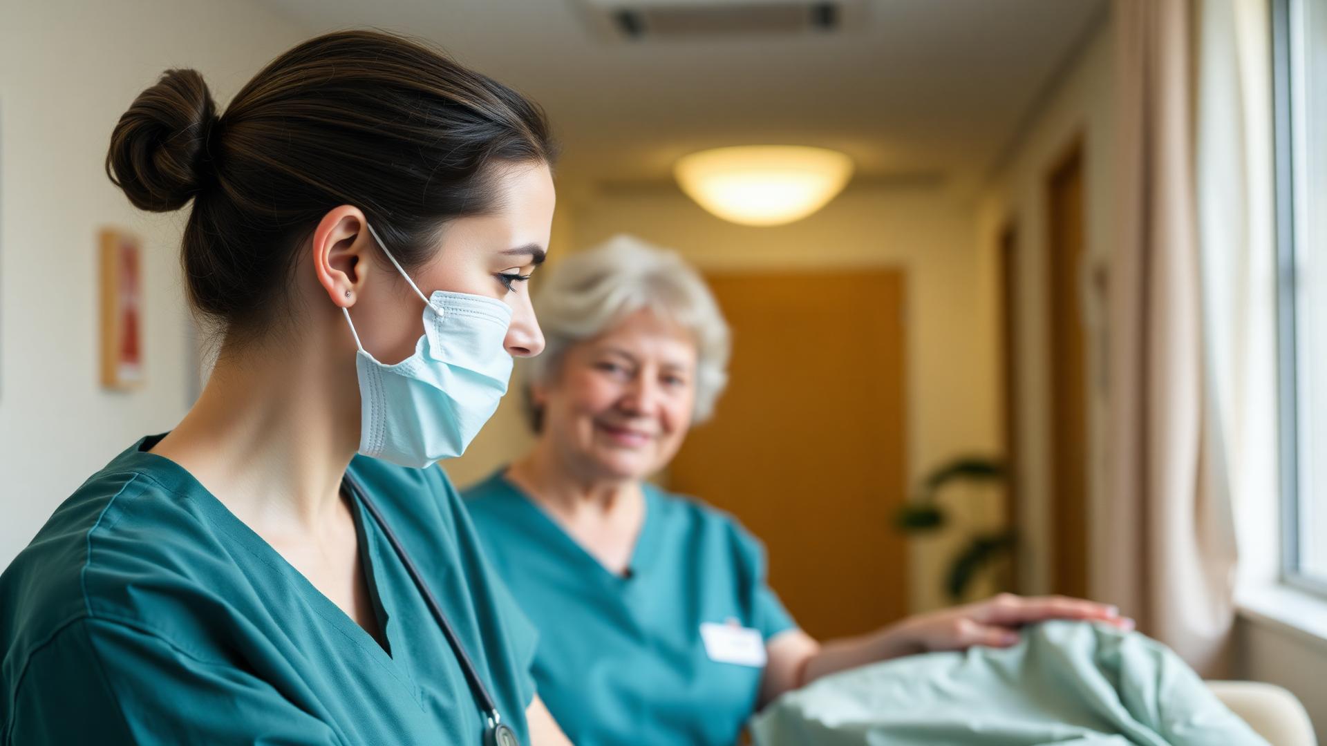 Zorgmedewerker in gesprek met een cliënt